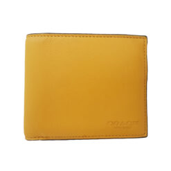 Coach Bi-Fold Yellow Leather Wallet
