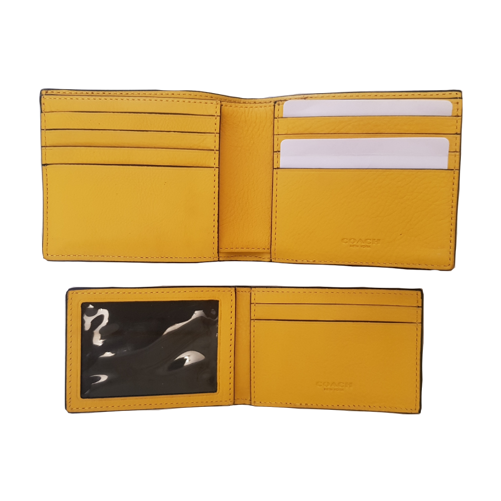 Coach Bi-Fold Yellow Leather Wallet - Dapper N Dame