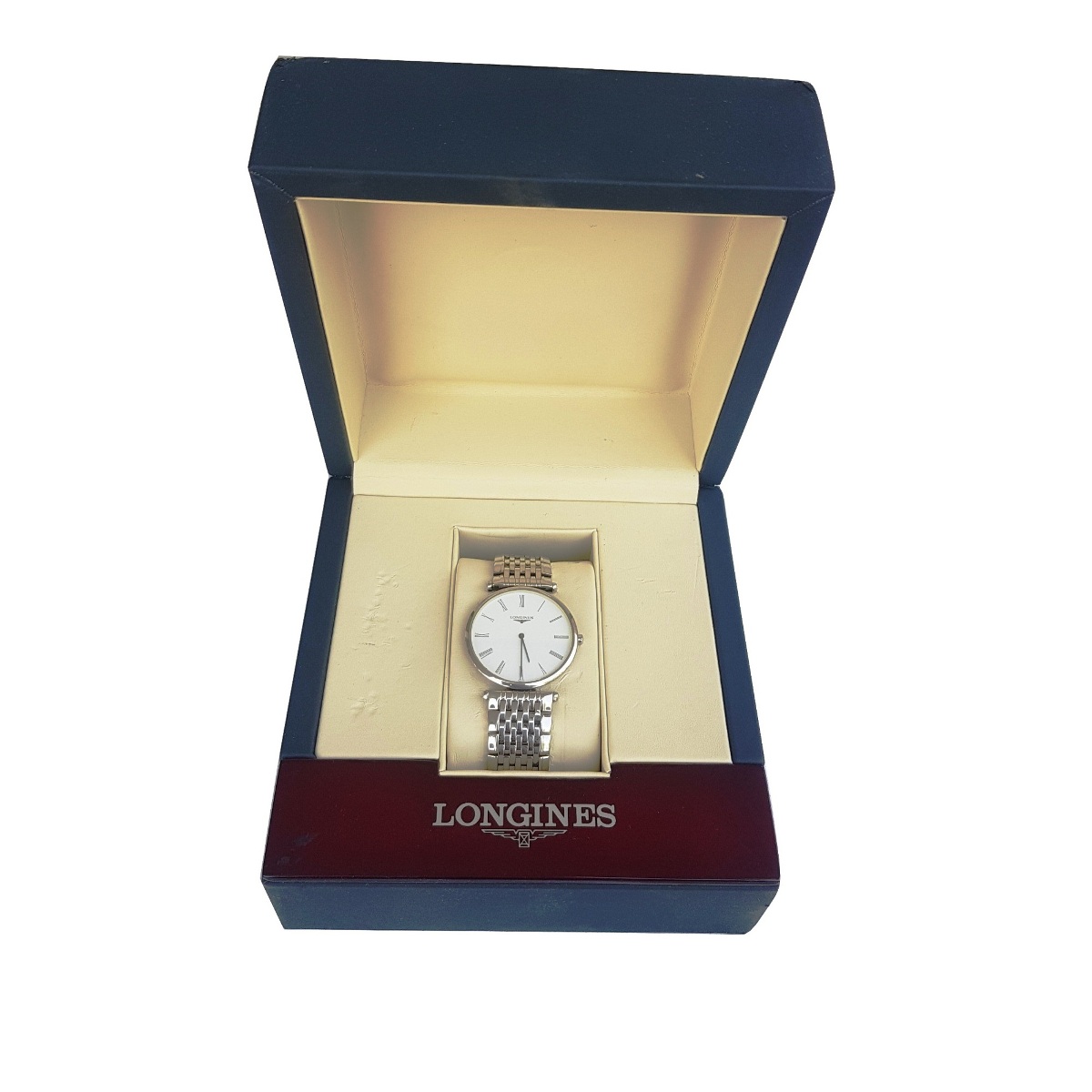 longines-le grande classique-quartz-32mm-metal steel bracelet-round white dial-metal chain-ladies watch-unisex watch-sapphire crystal-swiss watches-preowned watches (2)