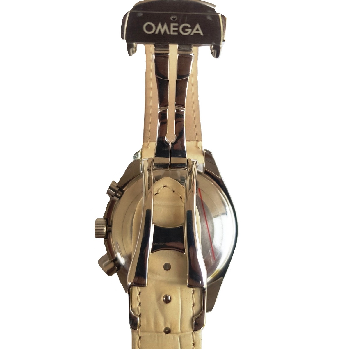 omega-speedmaster-mop dial-mother of pearl-3815.71.53-39mm-automatic-chrono-diamond bezel-jewellery watch-leather strap- ladies watch-sapphire crystal-swiss watch-preowned watches- unisex watch (5)