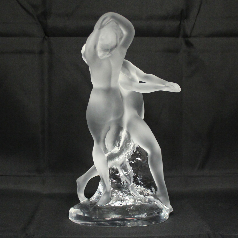 rene lalique crystal nude deus danses-vintage lalique couple dancing-balle-antique frosted and clear glass-circa 1942 collectible showpiece-model number 11909- etched made in france (2)