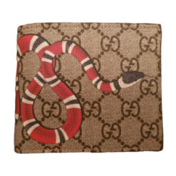 Gucci Bi-fold Canvas Wallet – Beige