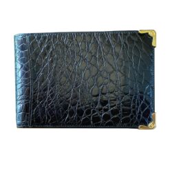 Vintage Gucci Alligator Wallet with Gold Hardware