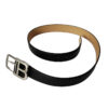 Balmain Logo Plaque Buckle Leather Belt