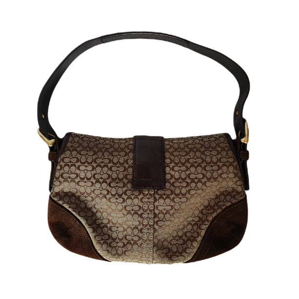 Coach Monogram Soho Leather Canvas Bag Coach Monogram Soho Leather Canvas Bag